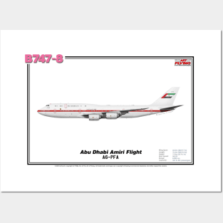 Boeing B747-8 - Abu Dhabi Amiri Flight (Art Print) Posters and Art